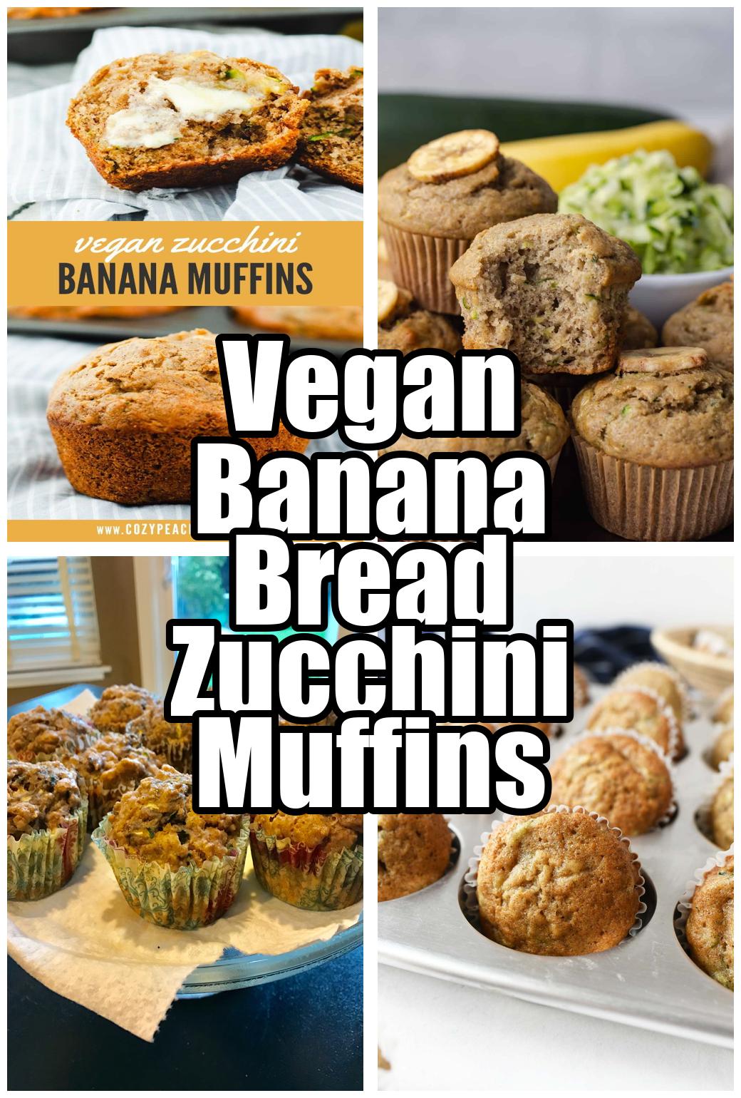 Vegan Banana Bread Zucchini Muffins