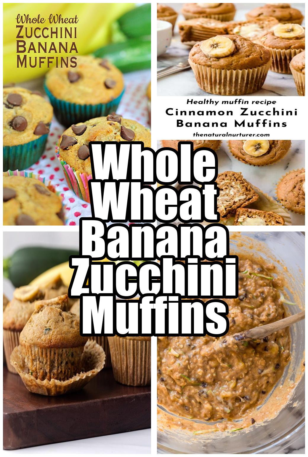 Whole Wheat Banana Zucchini Muffins