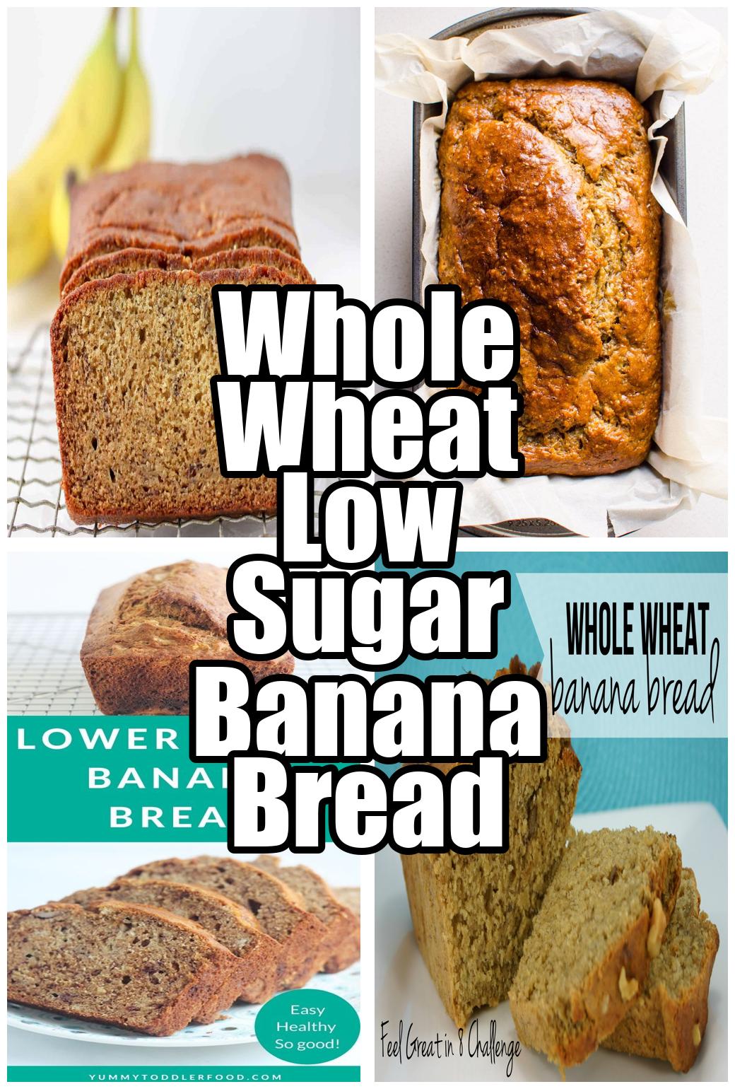 Whole Wheat Low Sugar Banana Bread