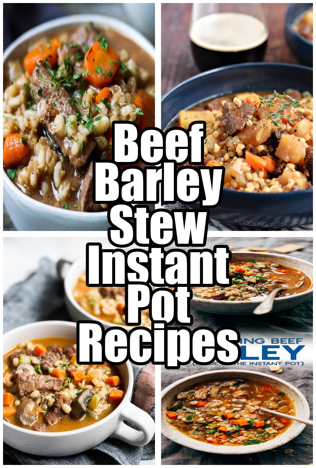 Beef Barley Stew Instant Pot Recipes