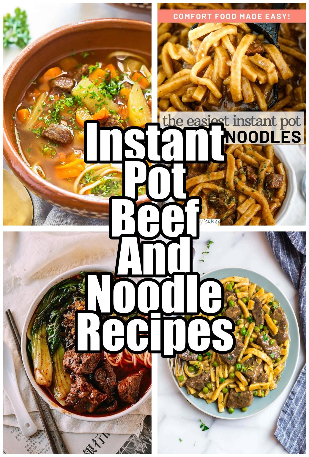 Instant Pot Beef And Noodle Recipes