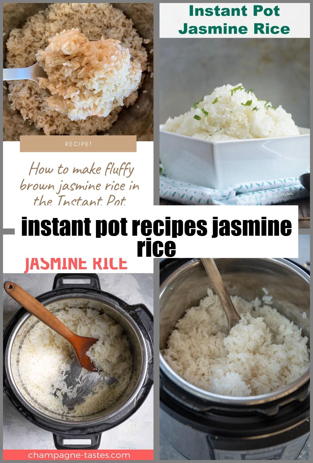 instant pot recipes jasmine rice