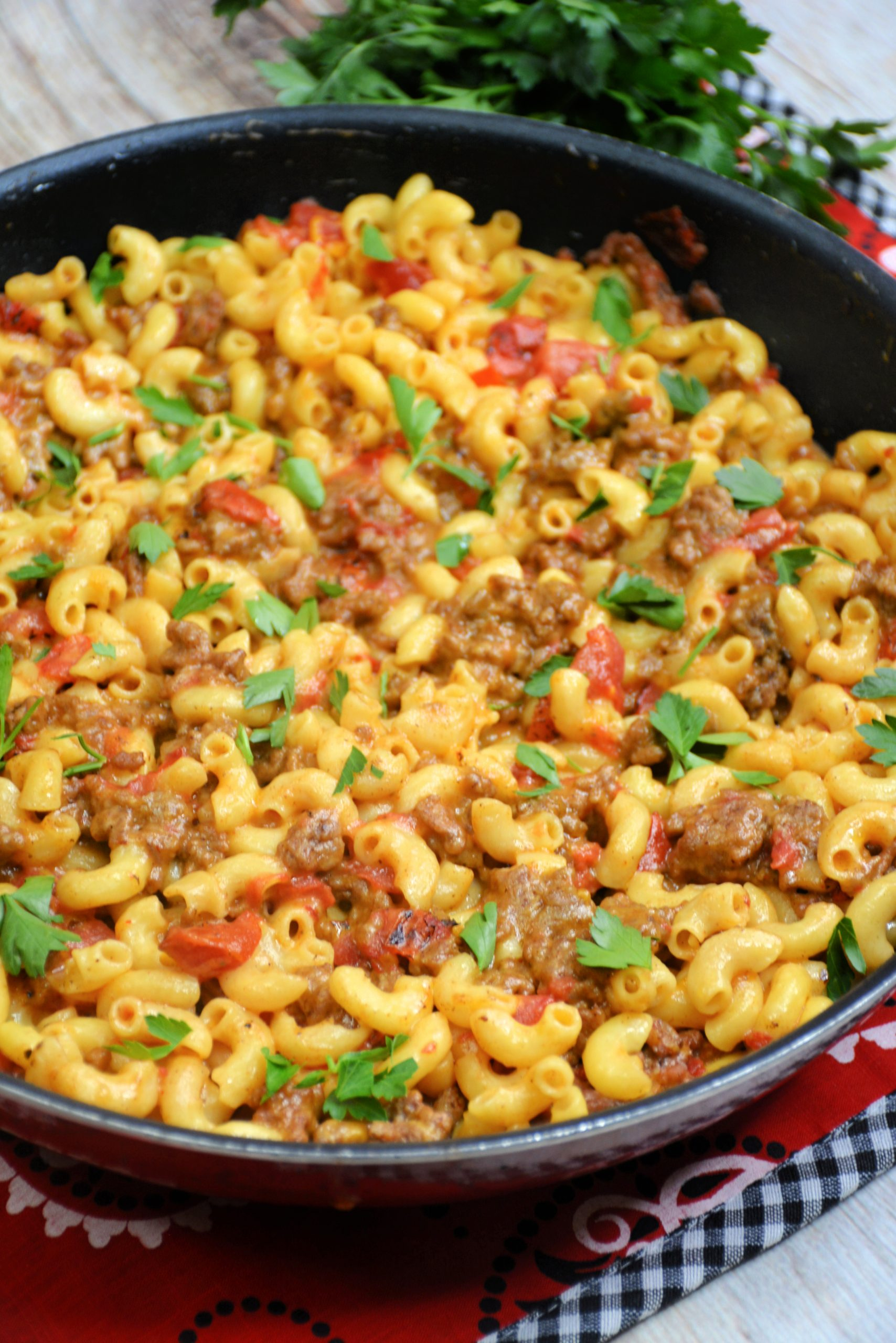 One Pan Cheeseburger Pasta